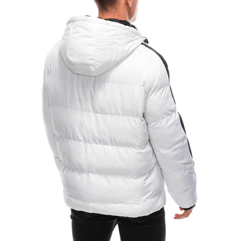 Férfi steppelt télikabát V5 EM-JAHP-0101 fehér