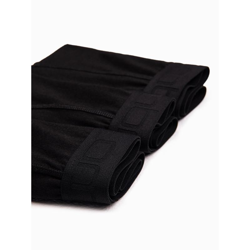 Pánské bavlněné boxerky s logem 3-pack V1 OM-UNBO-0105 černé 