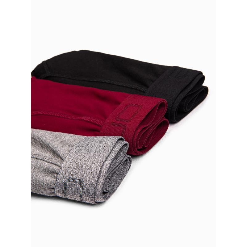 Pánské bavlněné boxerky s logem 3-pack V3 OM-UNBO-0105 mix 