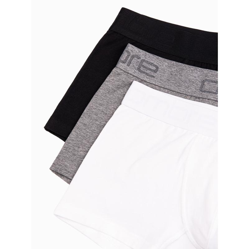 Férfi pamut boxeralsó logóval, 3 db V2 OM-UNBO-0105 mix