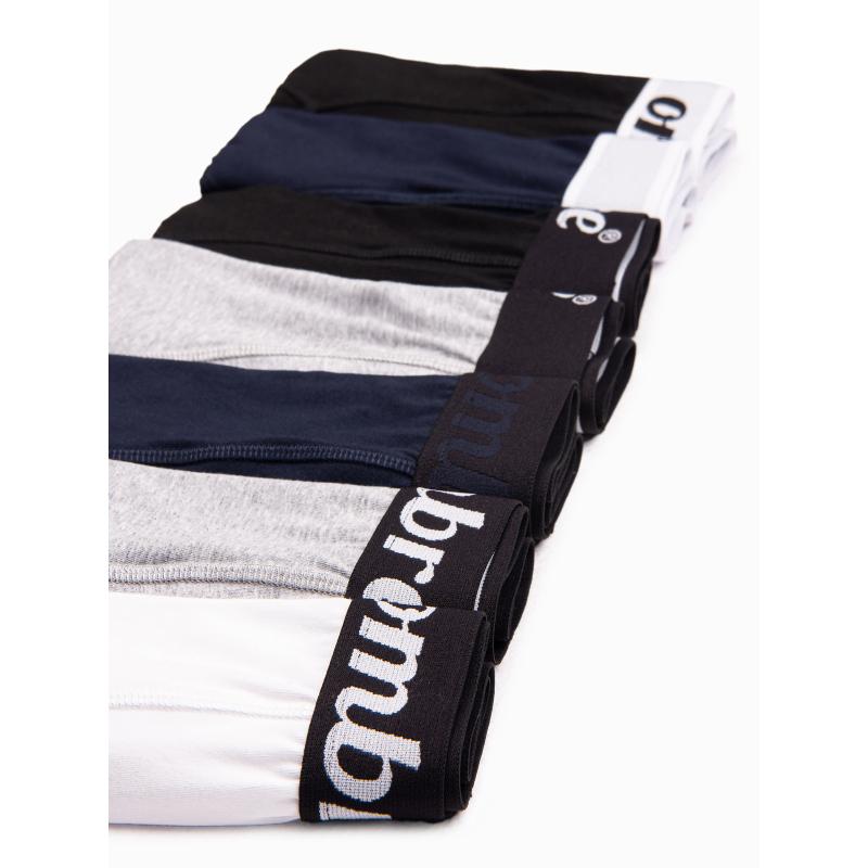 Pánske bavlnené boxerky s kontrastnou gumou 7-pack V2 OM-UNBO-0100 mix