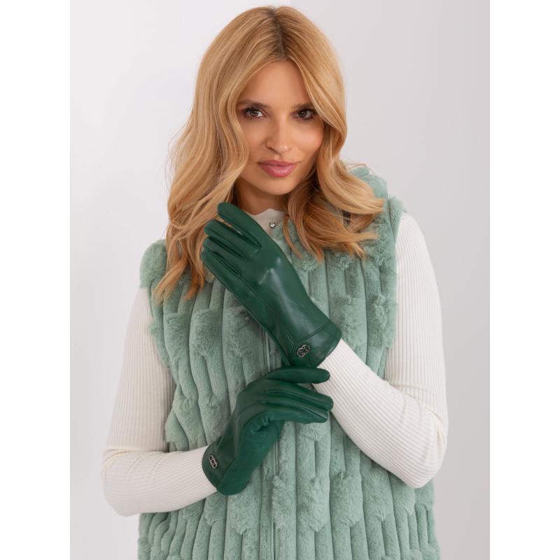 Női kesztyű PALER sötétzöld