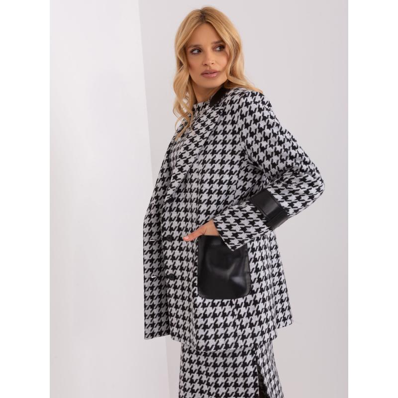 Dámská bunda KOT černobílá 