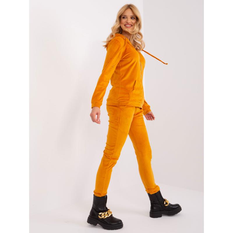 Női viszkóz bársony szett HIT sötétsárga