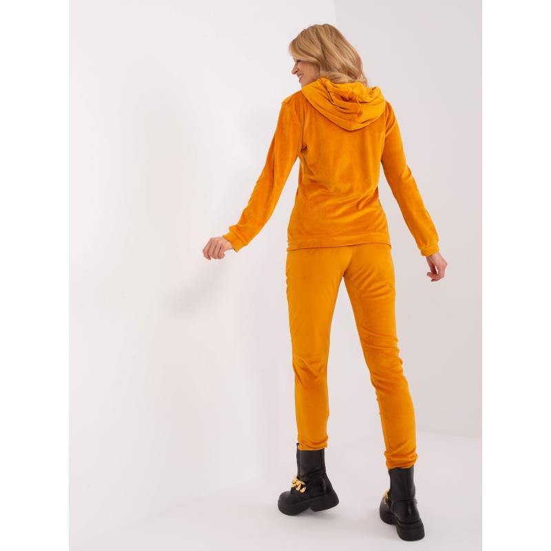 Női viszkóz bársony szett HIT sötétsárga