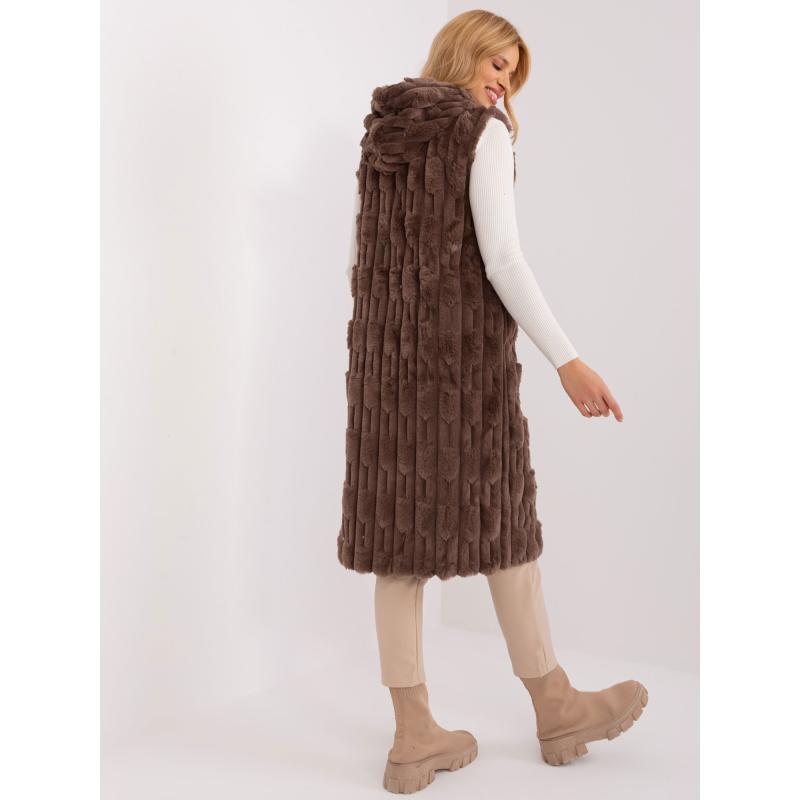 Dámská vesta se zipem HIM hnědá