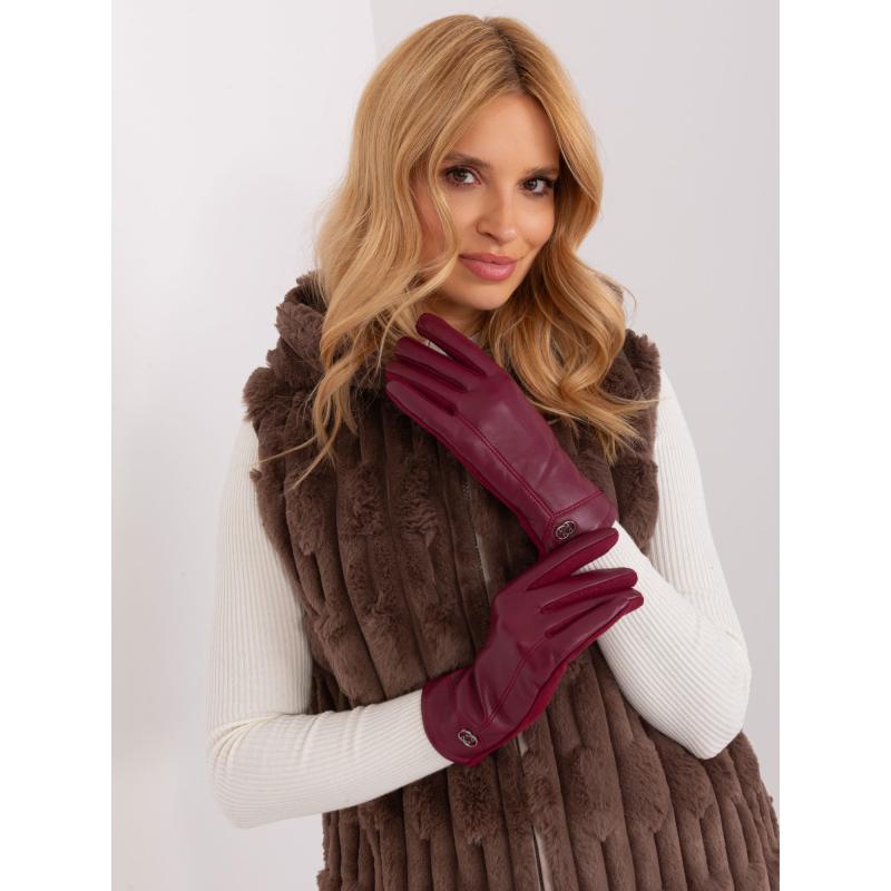 Női kesztyű tapintó funkcióval MIG bordó