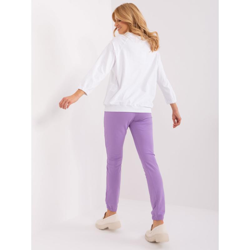 Női szett applikációval XIM ekrü-lila