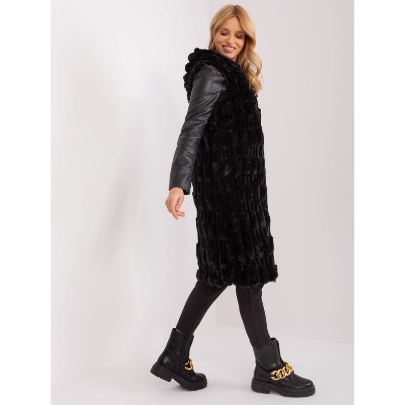 Női mellény cipzárral KIRA fekete