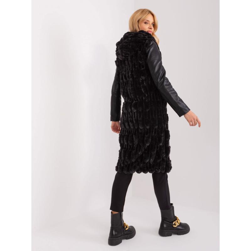 Női mellény cipzárral KIRA fekete