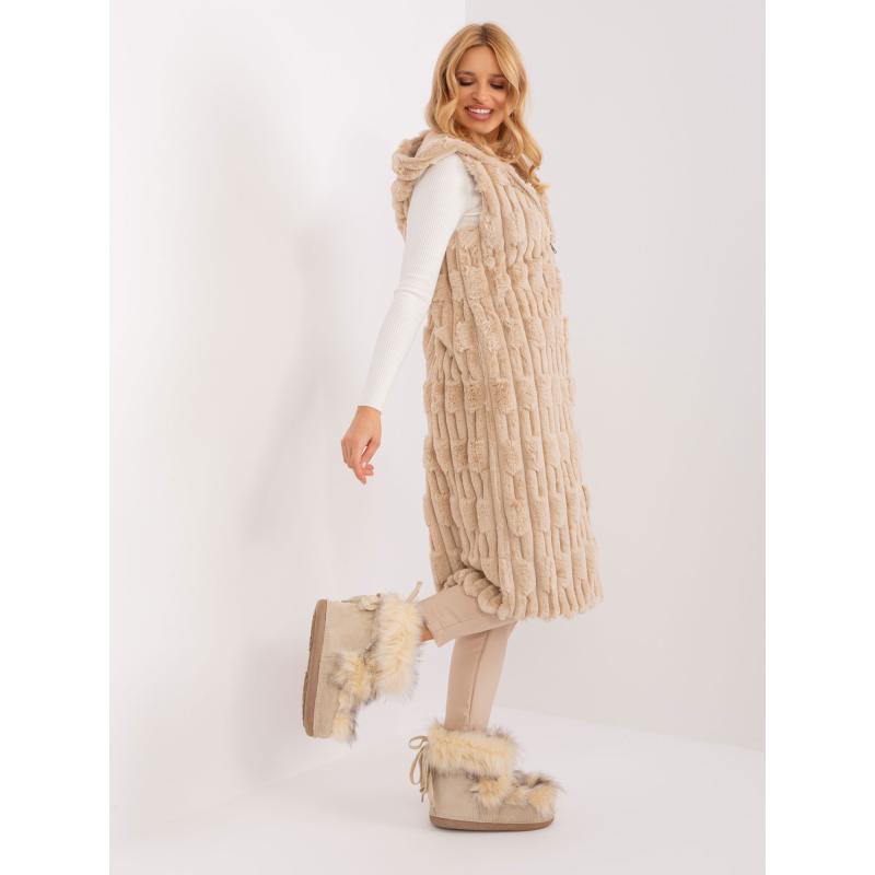 Dámská vesta se zapínáním na zip KIRA béžová