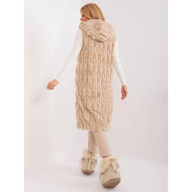 Dámská vesta se zapínáním na zip KIRA béžová