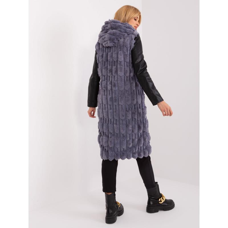 Dámská vesta z ekokůže GEKA šedá 