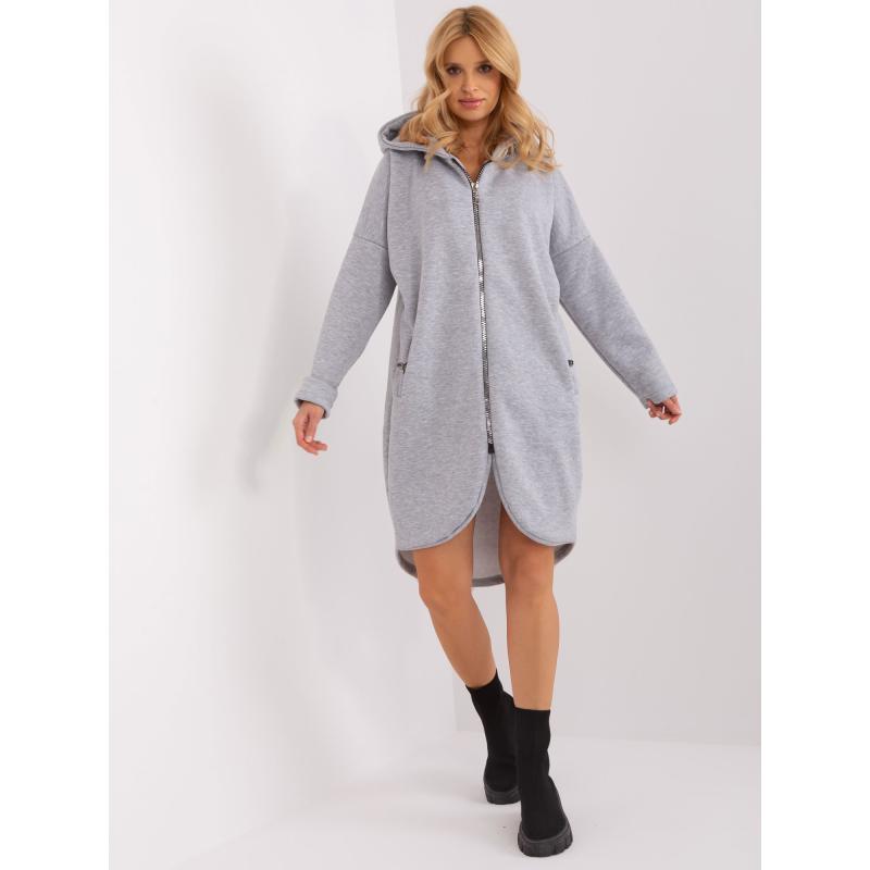 Dámská mikina s kapucí GELA šedá