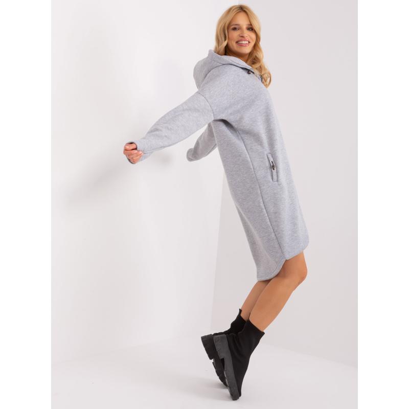 Dámská mikina s kapucí GELA šedá