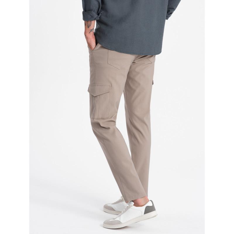 Pánské kalhoty z tkaniny REGULAR béžové 