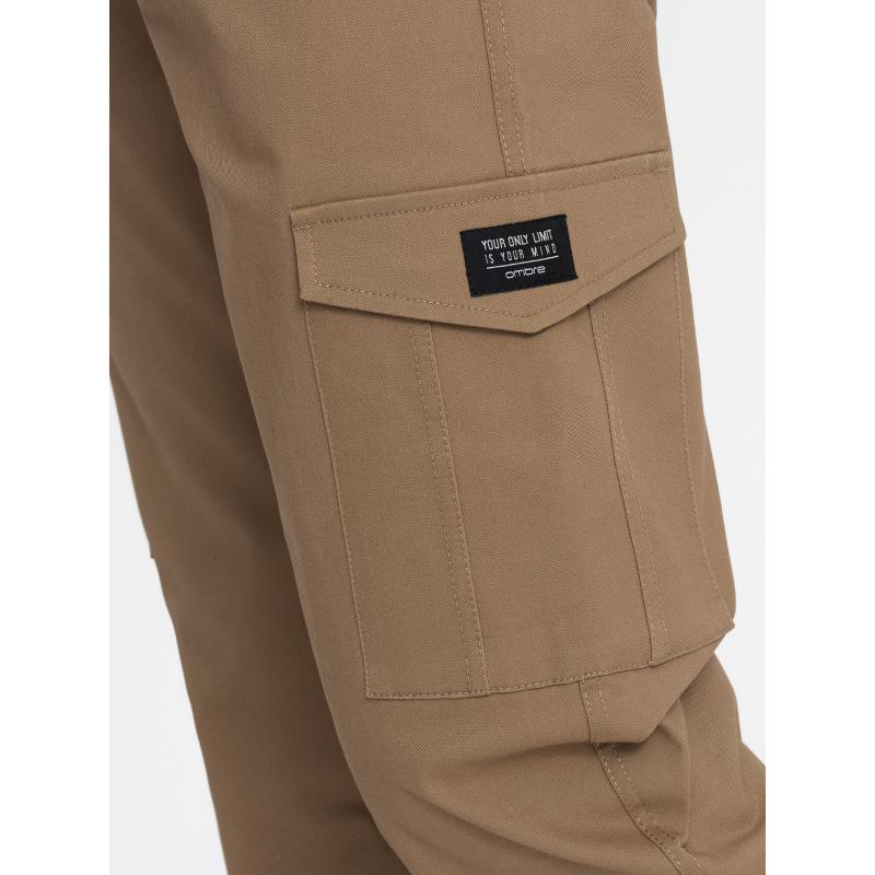 Férfi nadrág zsebekkel V2 OM-PACG-0189 barna OM-PACG-0189