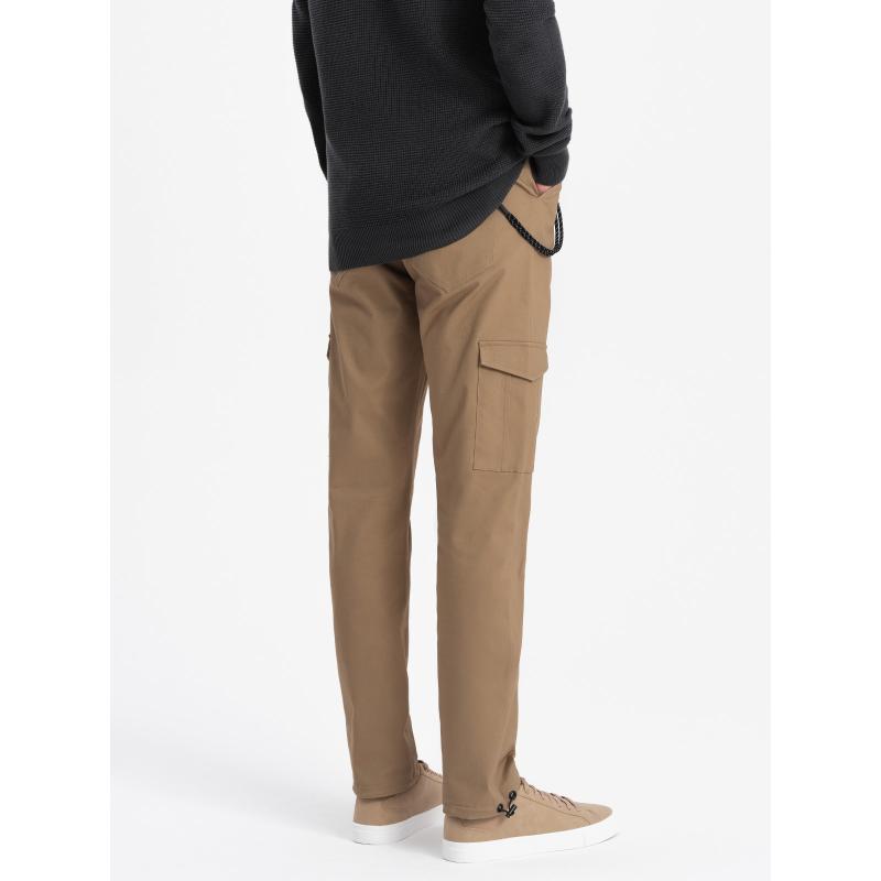 Férfi nadrág zsebekkel V2 OM-PACG-0189 barna OM-PACG-0189