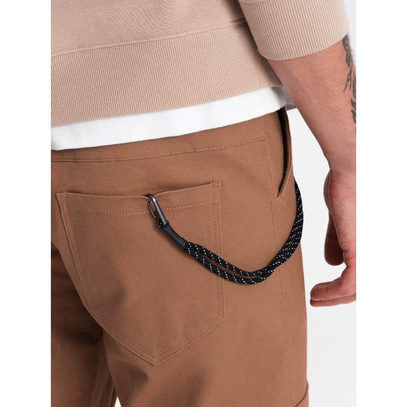 Férfi nadrág zsebekkel V3 OM-PACG-0189 világosbarna