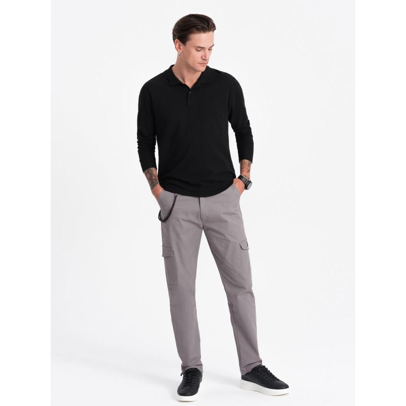 Pánské kalhoty s kapsami V4 OM-PACG-0189 šedé 