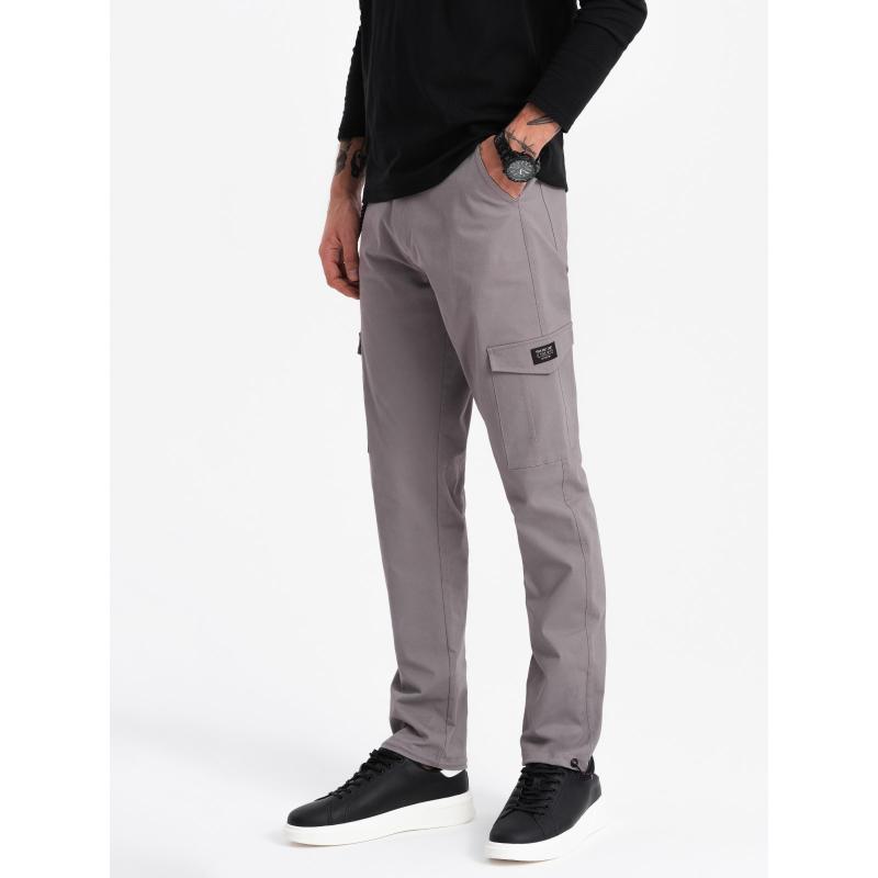 Pánske nohavice s vreckami V4 OM-PACG-0189 sivé