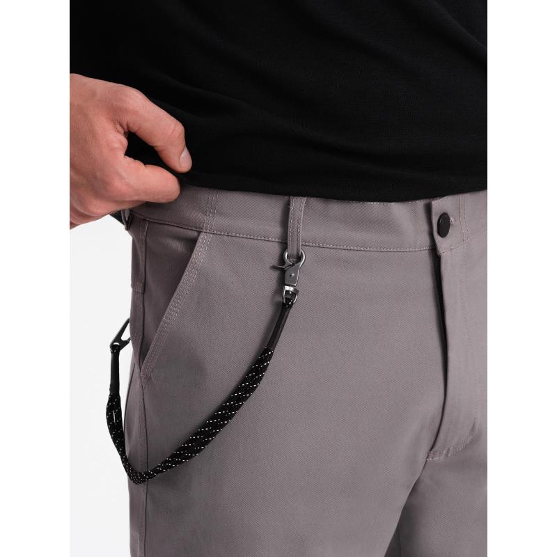 Pánske nohavice s vreckami V4 OM-PACG-0189 sivé