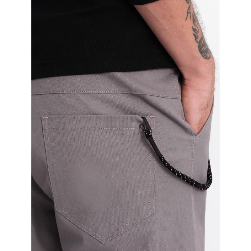Pánske nohavice s vreckami V4 OM-PACG-0189 sivé