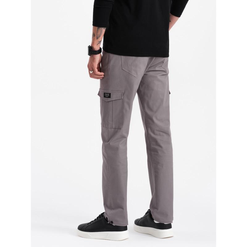 Pánske nohavice s vreckami V4 OM-PACG-0189 sivé