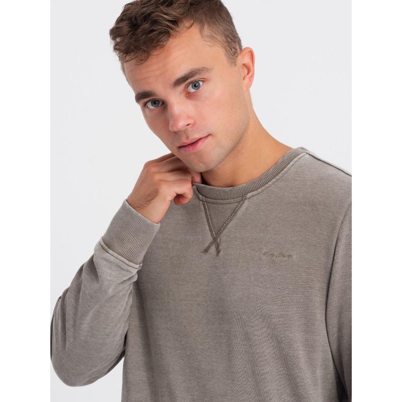 Férfi pulóver V2 OM-SSDS-0131 bézs színű