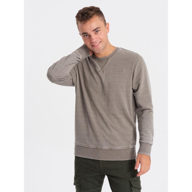 Férfi pulóver V2 OM-SSDS-0131 bézs színű