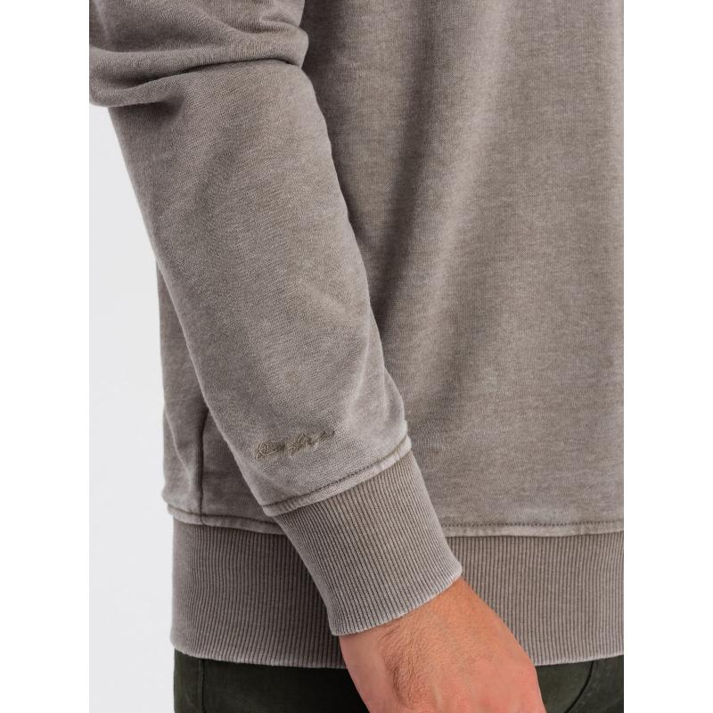 Férfi pulóver V2 OM-SSDS-0131 bézs színű