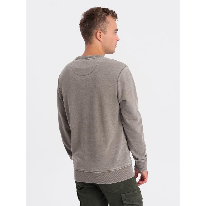 Férfi pulóver V2 OM-SSDS-0131 bézs színű