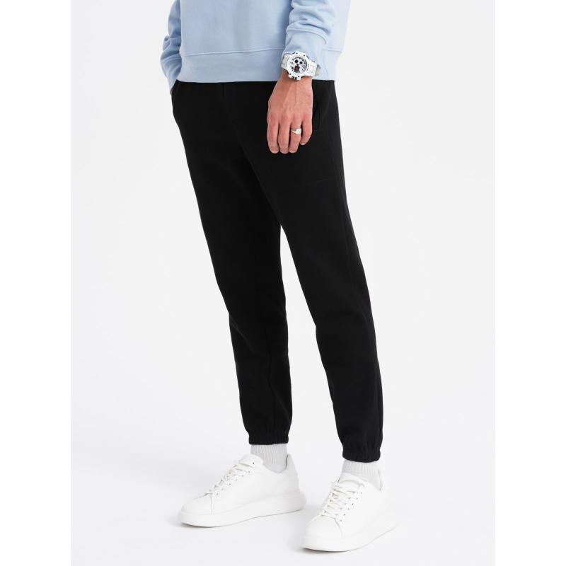 Pánské pletené tepláky V8 OM-PASK-0143 černé 