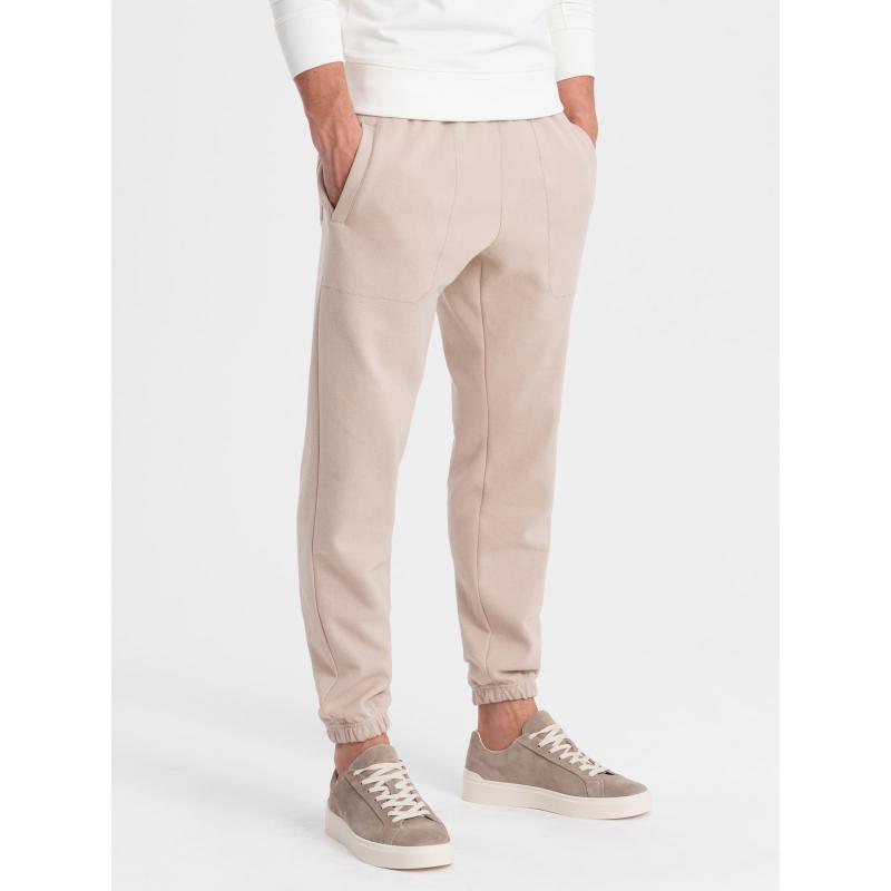 Pánské pletené tepláky V2 OM-PASK-0143 černé 