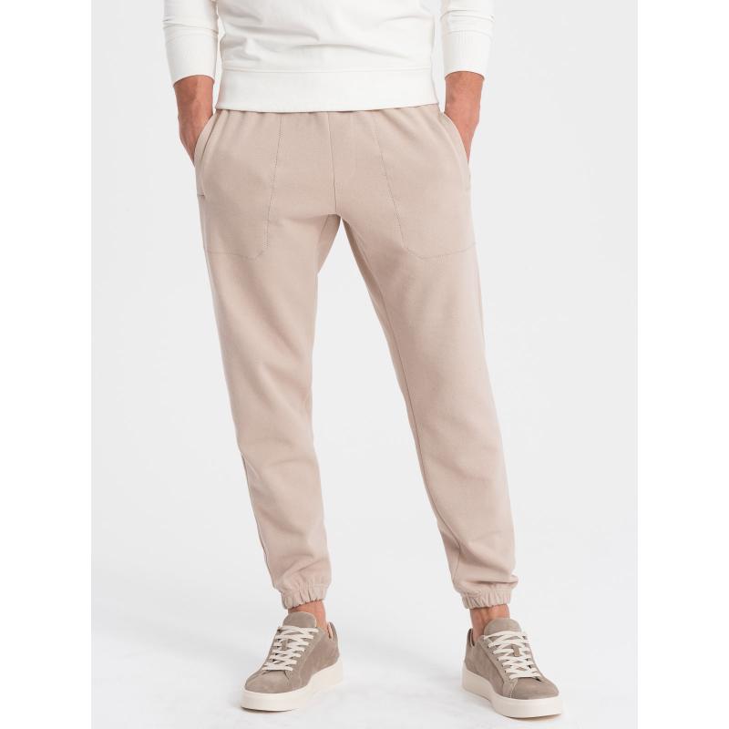 Pánské pletené tepláky V2 OM-PASK-0143 černé 