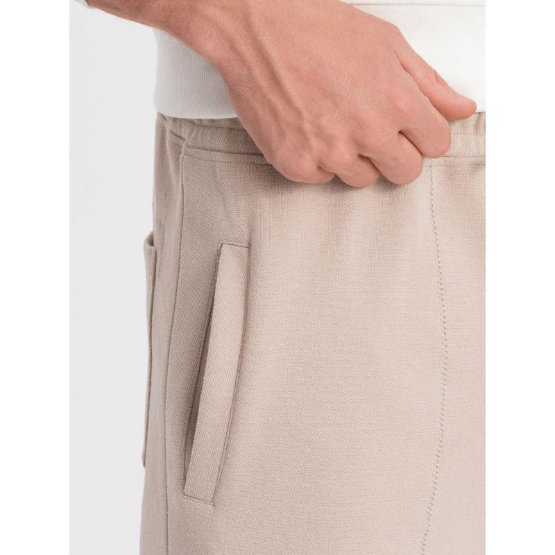 Pánské pletené tepláky V2 OM-PASK-0143 černé 