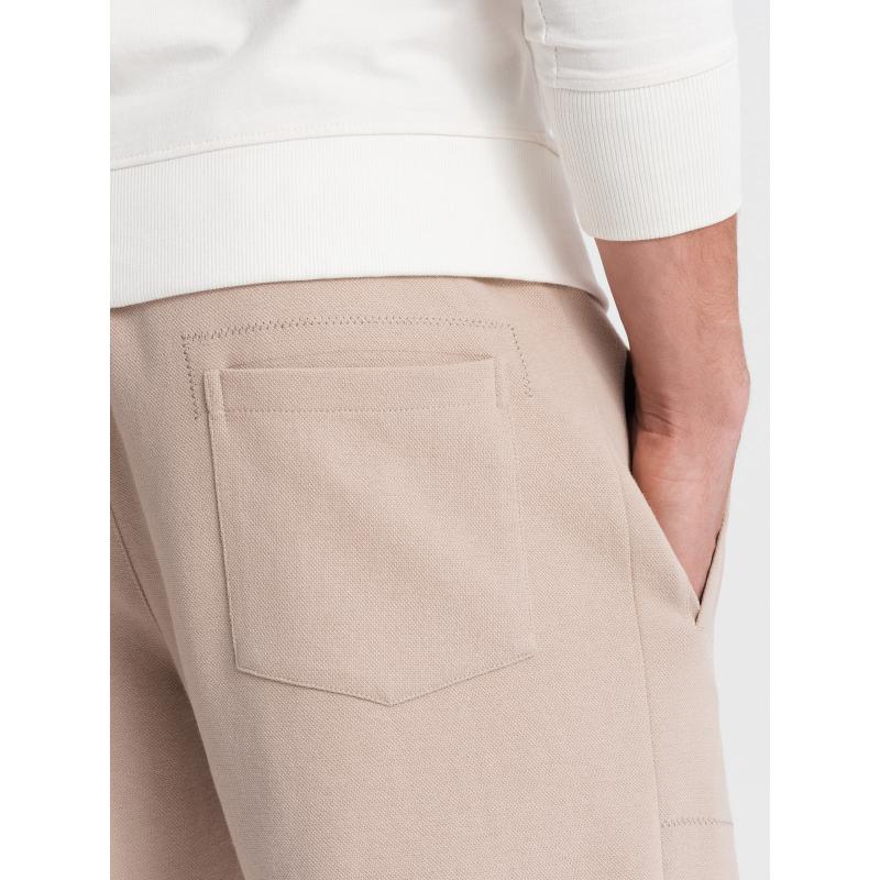 Pánské pletené tepláky V2 OM-PASK-0143 černé 