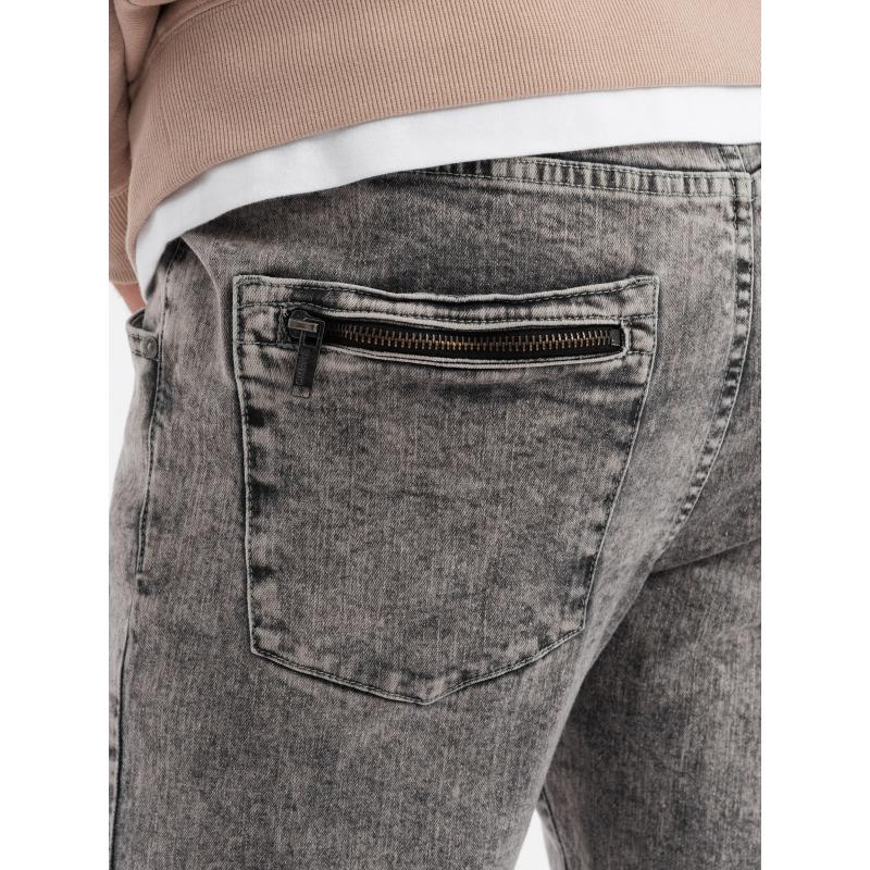 Pánské mramorované kalhoty JOGGERS šedé 