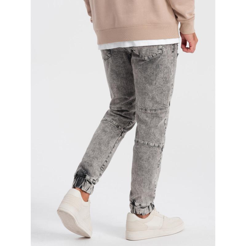 Pánské mramorované kalhoty JOGGERS šedé 