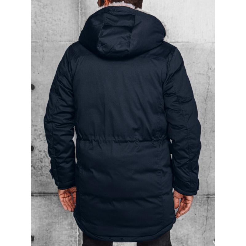 Férfi téli parka dzseki JEM sötétkék