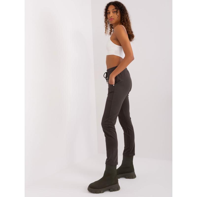 Női alap melegítőnadrág nyakkendővel UFA khaki színben