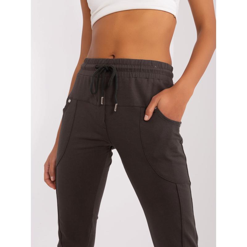 Női alap melegítőnadrág nyakkendővel UFA khaki színben