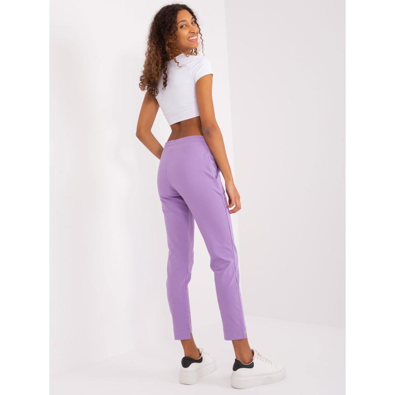 Dámské tepláky s vázáním LIM fialové 