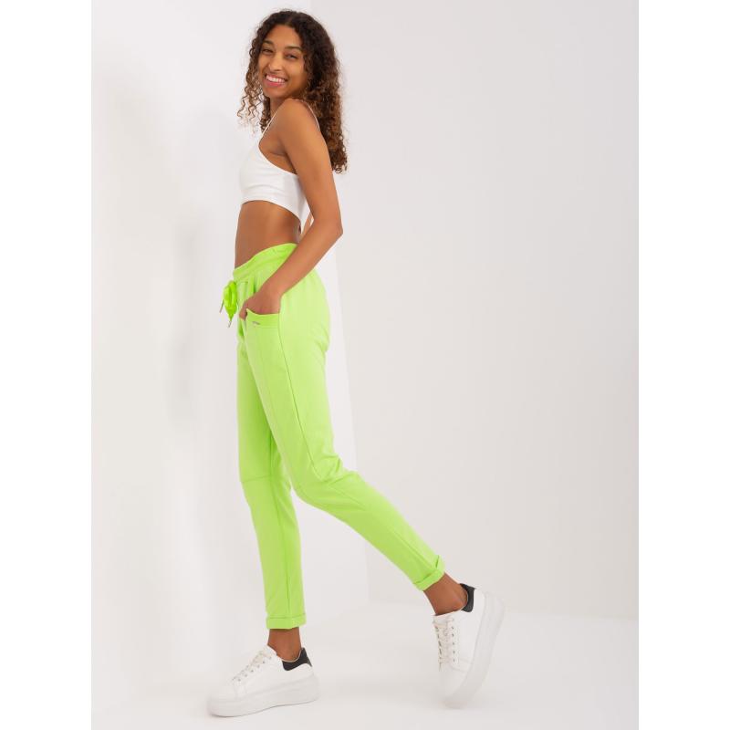 Dámské tepláky s pružným pasem APRILIA limetkově zelené