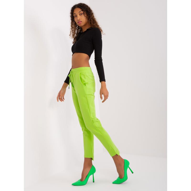 Dámské tepláky s elastickým pasem LIK limetkově zelené 