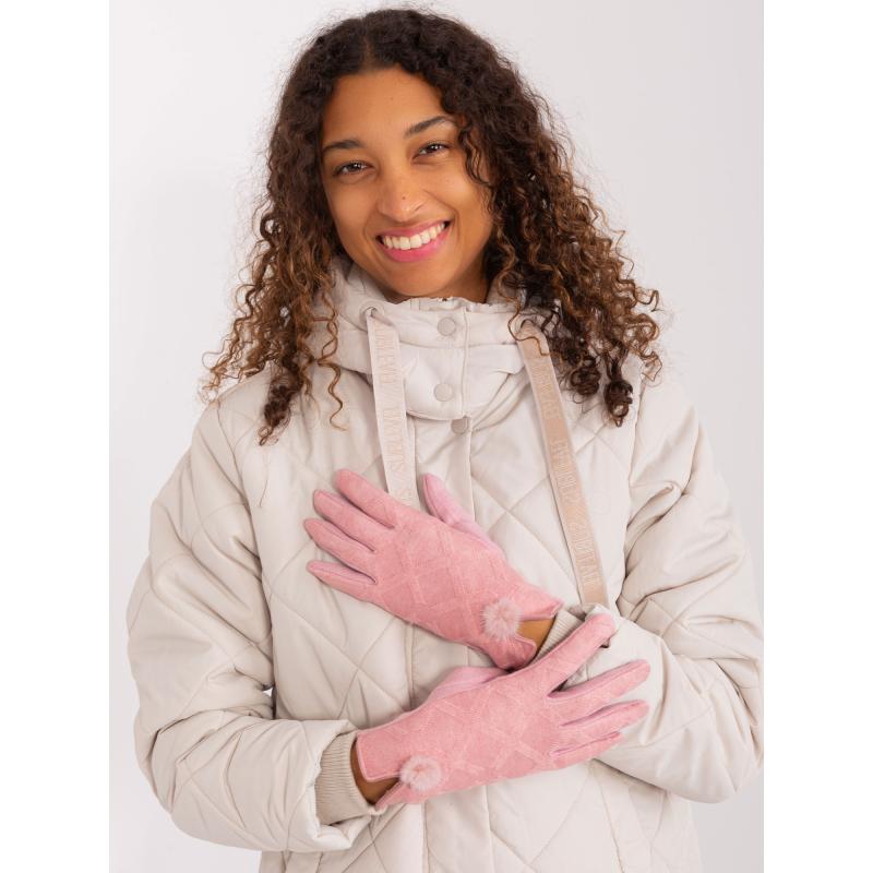 Dámské rukavice s vycpávkou LIS světle růžové 
