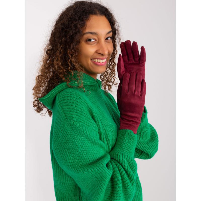 Dámske rukavice LIW bordová farba