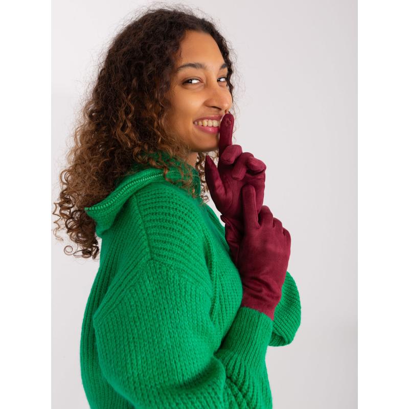 Dámske rukavice LIW bordová farba