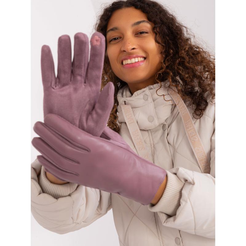 Dámské rukavice s organickou kůží DIS fialové 