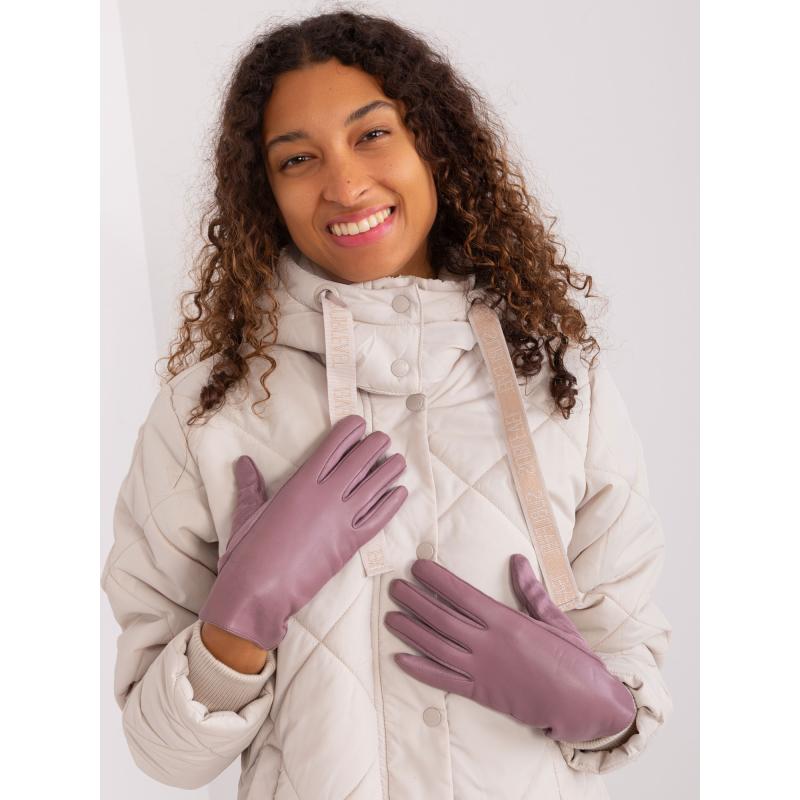 Dámské rukavice s organickou kůží DIS fialové 